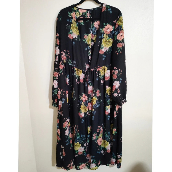 Torrid Chiffon Tie Waist Kimono Size 3 - Picture 2 of 5